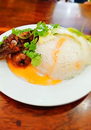 Hình của món Sườn sốt cam.
