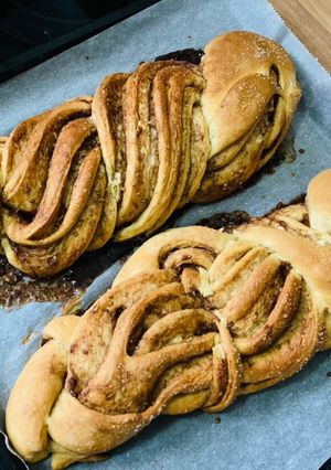 Kókuszos-csokis csavart kalács recept fotója