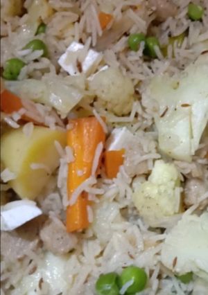 A picture of Vegetable pulao.