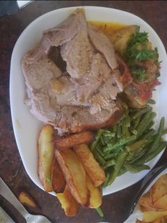 صورة لوصفة لوبيا ماشطو مع اللحم