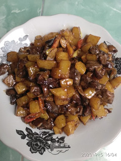 Foto resep Oseng ati ampela kentang pedas