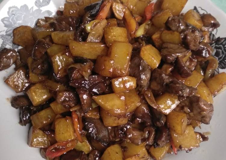 Resep Oseng ati ampela kentang pedas yang Bisa Manjain Lidah