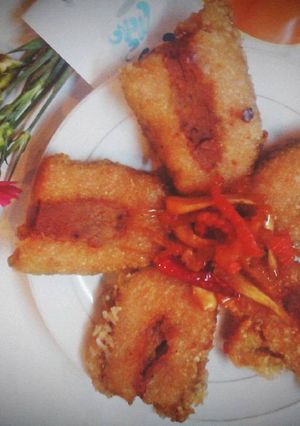Hình của món Bánh chưng chiên.