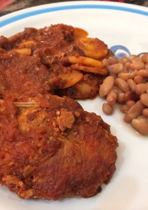 Una foto de Chuletitas de cerdo en chipotle