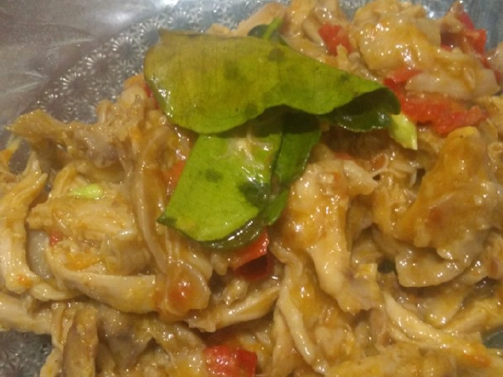 Resep Ayam suwir pedas manis yang Lezat