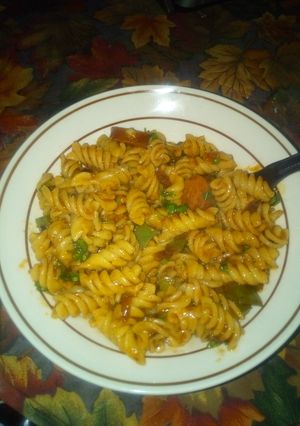 A picture of Fusilli pasta.