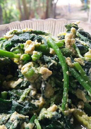 Foto resep Cah Bayam Telur