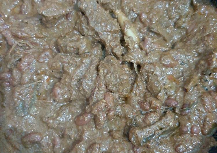 Resep Rendang daging sapi + kacang merah Anti Gagal