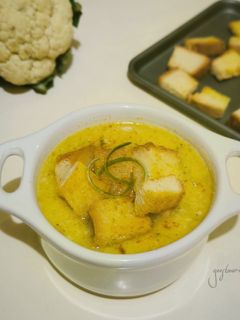 Foto resep Roasted Cauliflower with Bone Marrow Creamy Soup