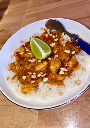 Une photo de Tikka masala de lieu noir