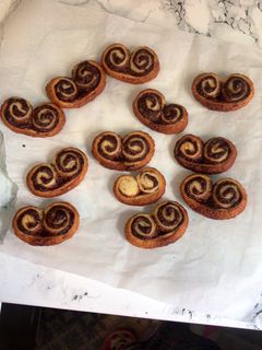 Una foto de Palmeritas con crema de chocolate