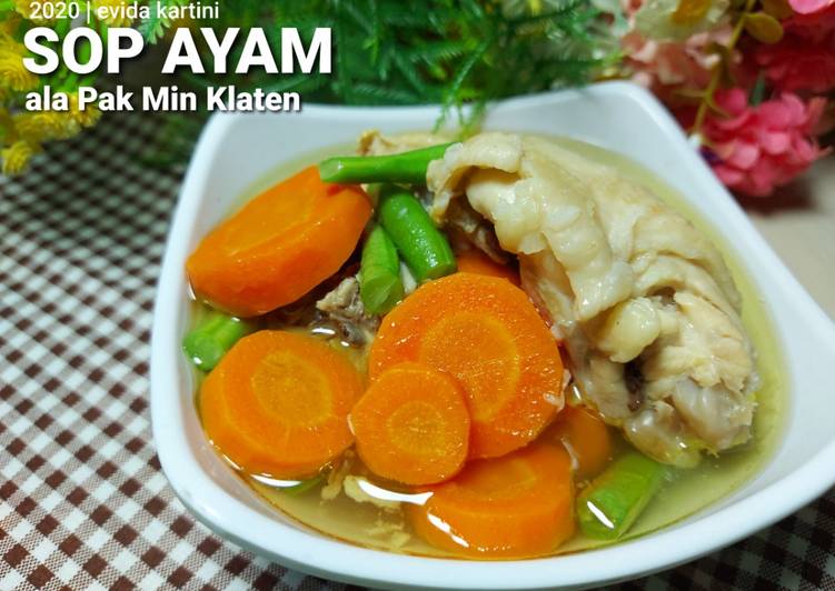 DICOBA@ Resep Sop Ayam ala Pak Min Klaten menu masakan harian