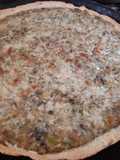 Tarta de espárragos y hongos portobellos
