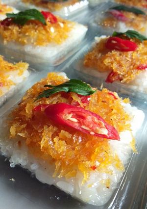 Foto resep Ketan Serundeng Isian Snack Box