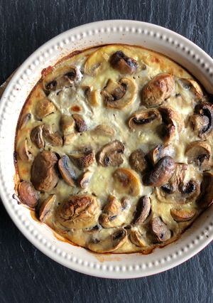 Une photo de Champignons en gratin
