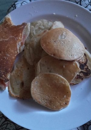 Una foto de Los mejores mini pancakes de coco 🥥
