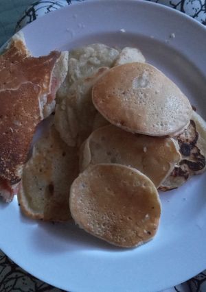 Una foto de Los mejores mini pancakes de coco 🥥
