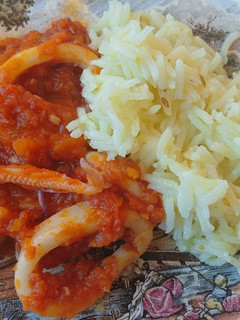 Una foto de Calamares en salsa con Thermomix