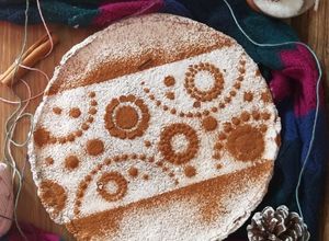 Une photo de Tarte Cannelle, chocolat blanc et noix🥧