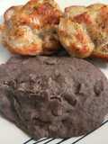 Frejoles negros batidos con pollo a la plancha
