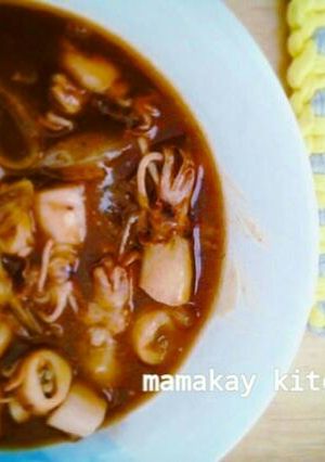 Foto resep Cumi asin saos padang