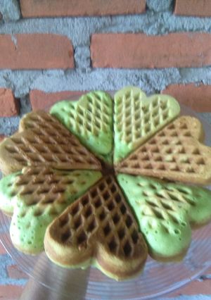 Foto resep Bolu Wafel Pandan Tiga Menit