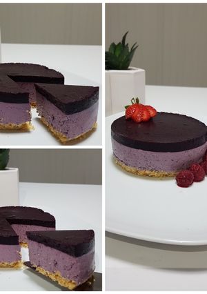 A picture of Blueberry Cheese Cake (No Bake Dessert).