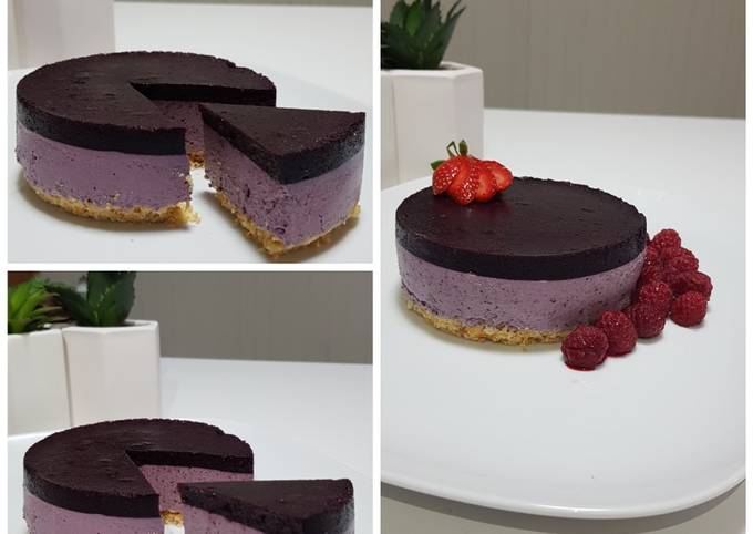 Steps to Make Quick Blueberry Cheese Cake (No Bake Dessert)