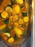 Émincé de porc aux courgettes pommes de terre rattes et curcuma