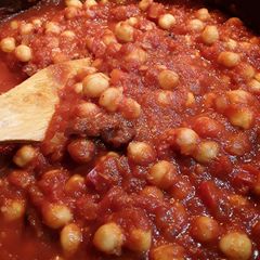 A picture of Chick pea Shaushuka.