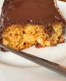 BUDÍN de NUECES y CHOCOLATE sin gluten, muy fácil y rápido