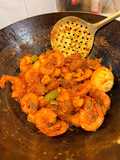 Balado udang kentang tempe telor