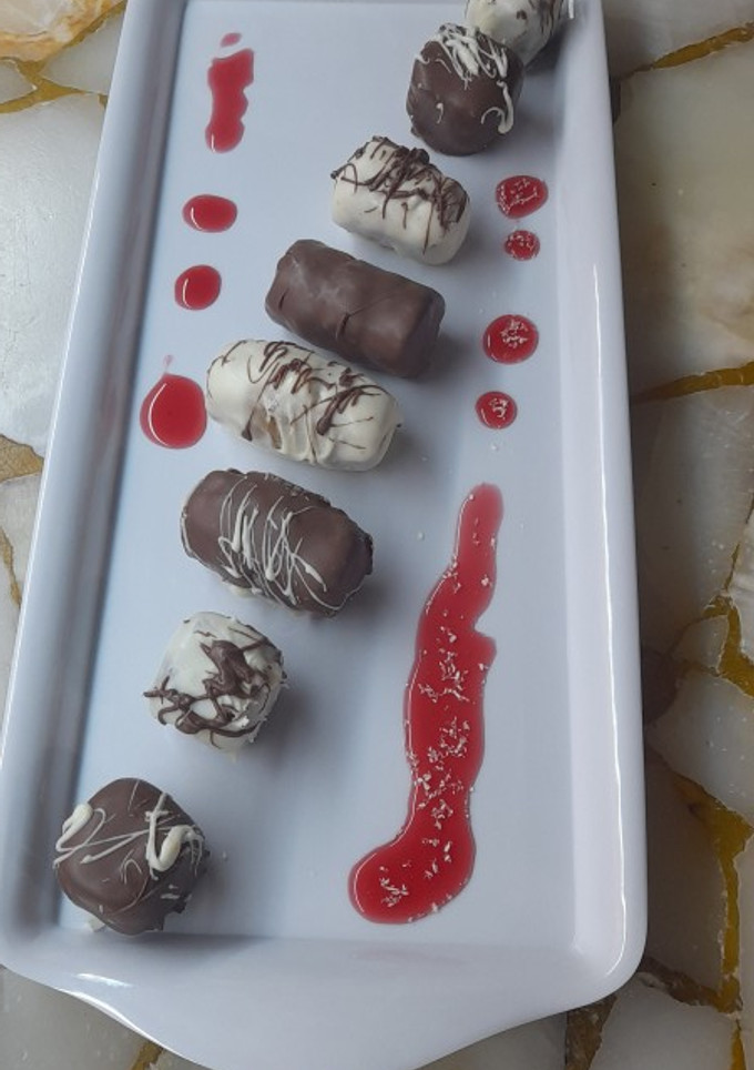 Una foto de Trufas con dos rellenos, fácil, rápidas y super riquísimas