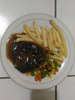Foto resep Burger steak / patty steak