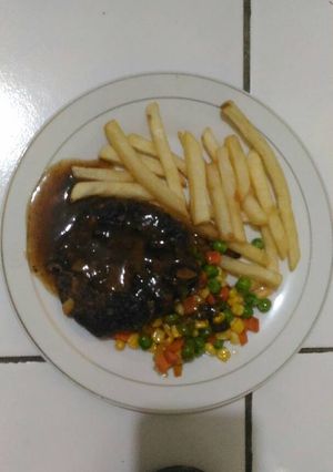 Foto resep Burger steak / patty steak