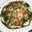 Falsa pizza de calabacín y espinacas