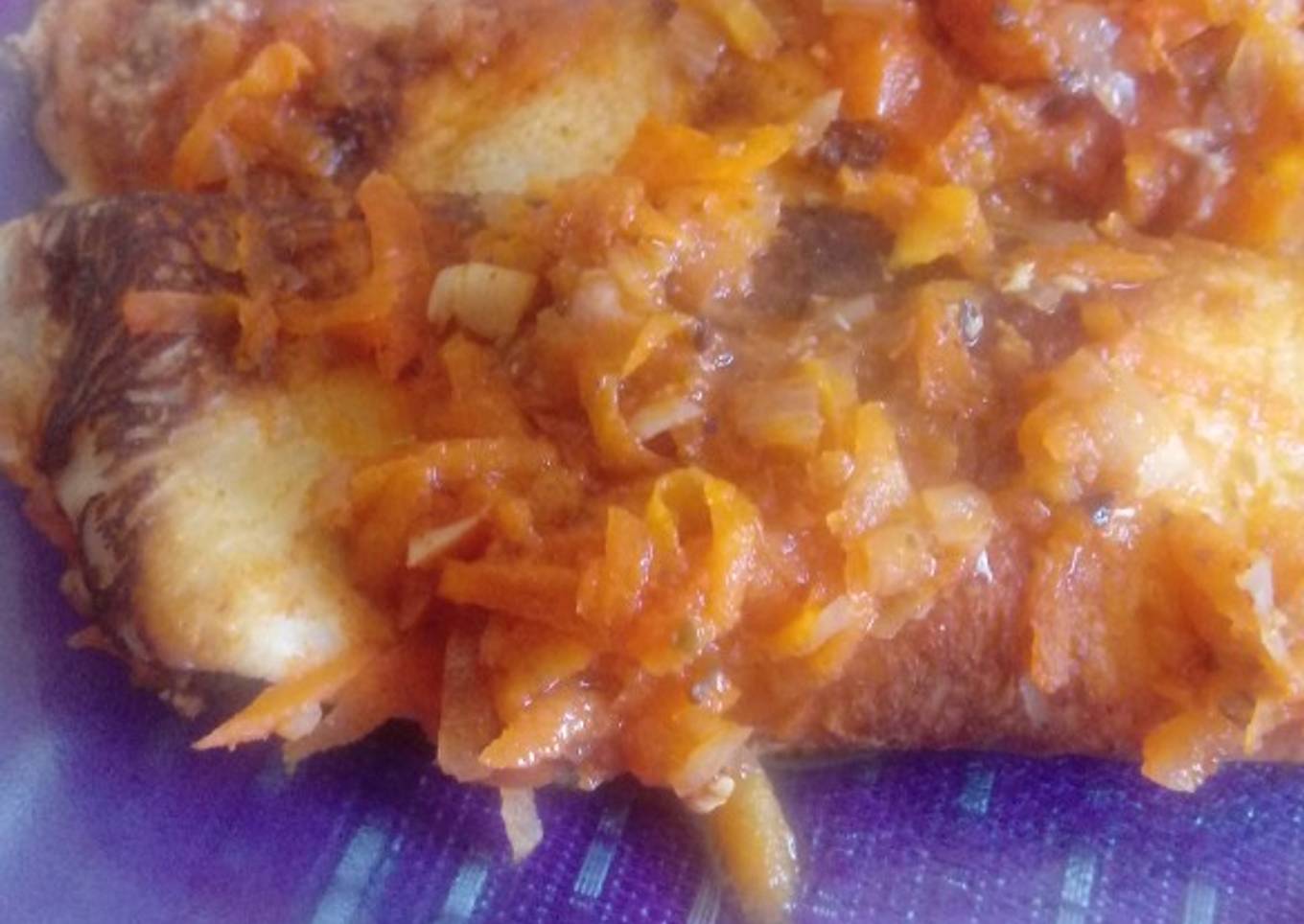 Canelones de pollo y choclo