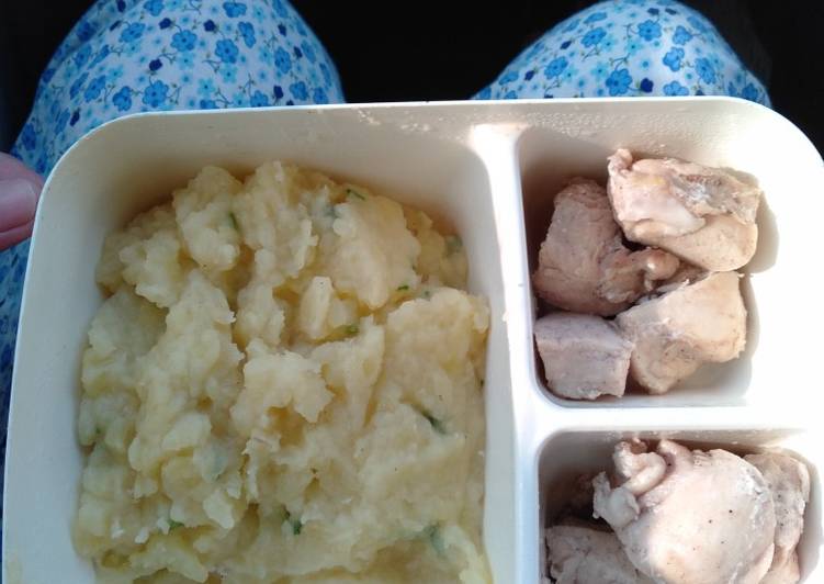 Mashed Potato and Steam Chicken Breast eaaaa Dada Ayam Kukus!