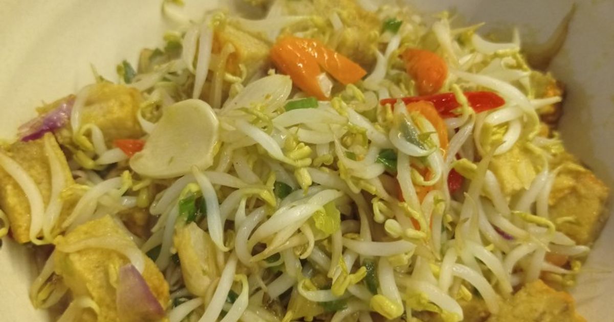Tumis toge oncom pedas