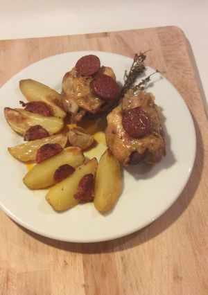 Une photo de Poulet au Chorizo
