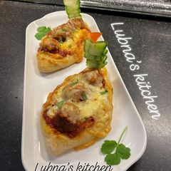 Cheesy Meatball Boat: A picture of Cheesy Meatball Boat:.