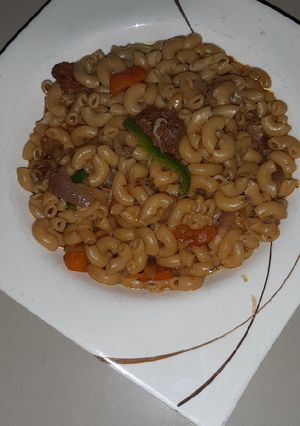 A picture of Authentic vegetable macaroni.
