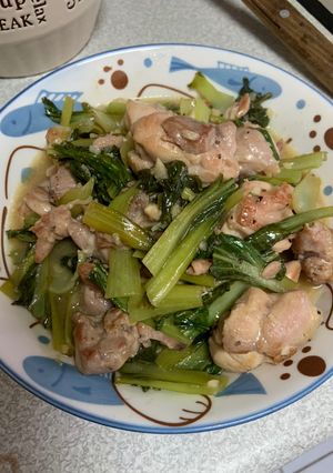 檸檬青江菜炒雞腿 的食譜成品照片