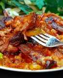 Очень вкусные свиные ребрышки с овощами в духовке