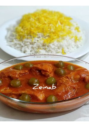 عکسی از دستور خولی مسما گیلانی (خورشت گوجه سبز)