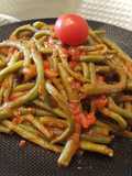 Haricots verts braisés à la fondue de tomates