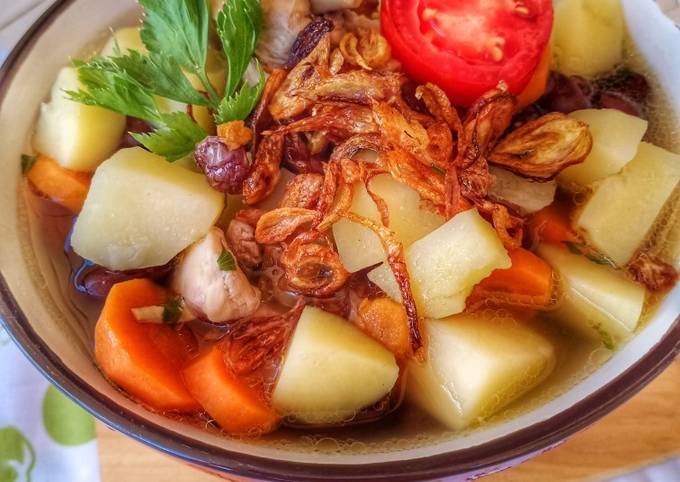 Cara Gampang Membuat Sup Ayam a La Mamak, Lezat Sekali