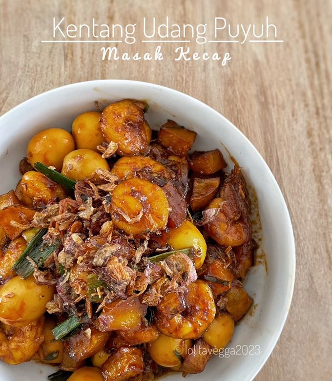 Foto resep Kentang Udang Puyuh masak Kecap