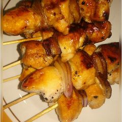 Sate Ayam--Chicken Satay (Without the Peanut Sauce) A picture of Sate Ayam--Chicken Satay (Without the Peanut Sauce).