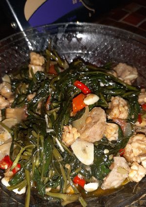 Foto resep Cah kangkung tempe